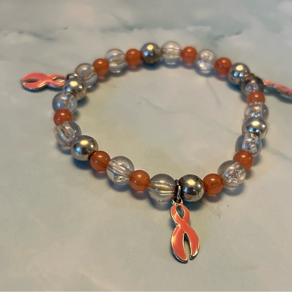 Beaded Awareness Ribbon Bracelet - Picture 2 of 2